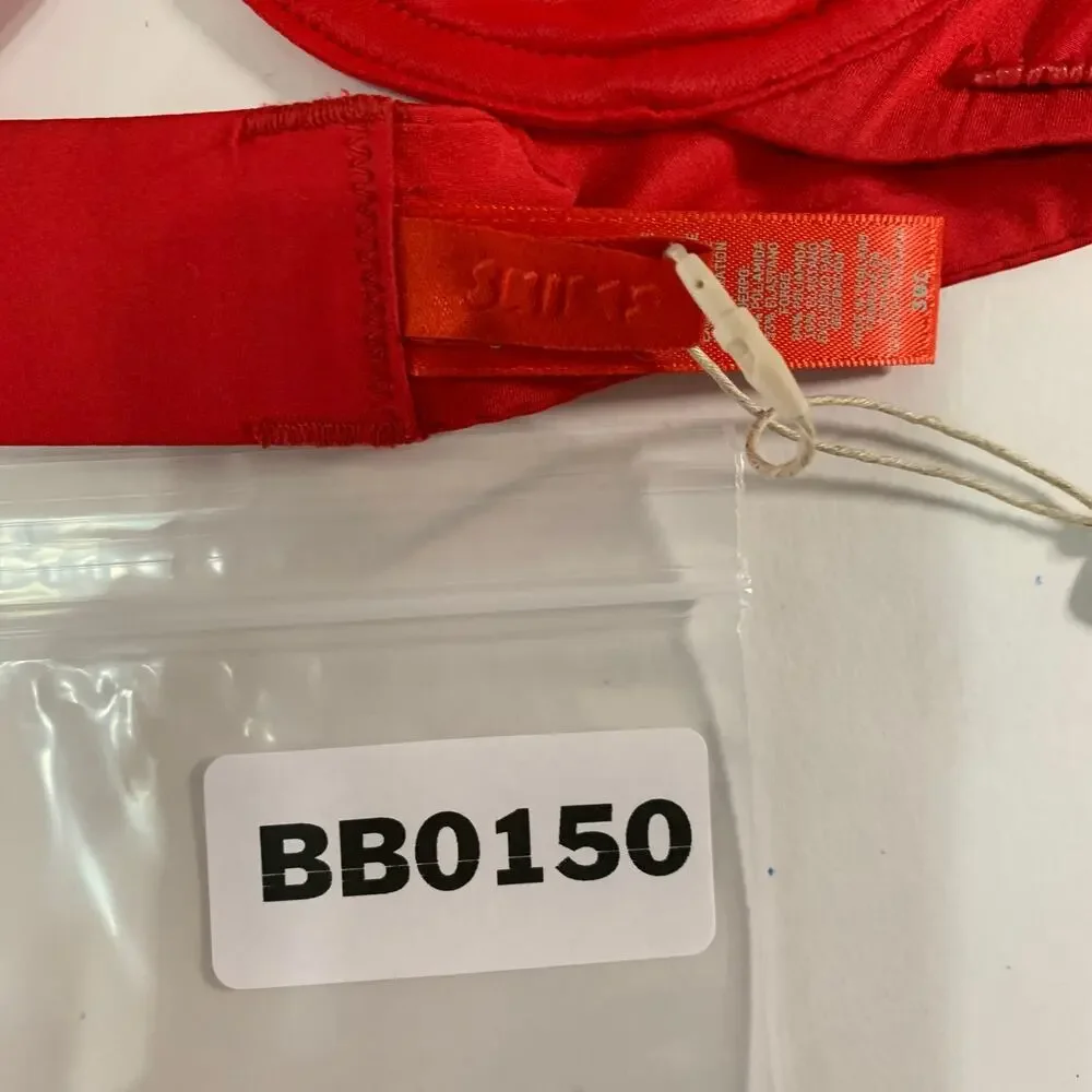 Skims 30C NEW No Show Molded Unlined Demi Bra Red Underwire - Picture 8 of 9